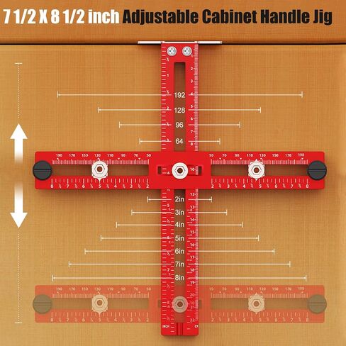 Cabinet Door Installation Positioner Jig Aluminum Alloy Cabinet Hardware Jig Adjustable Cabinet Door Mounting Jig Cabinet Installation Tools for Most Cabinet Doors in Kuwait