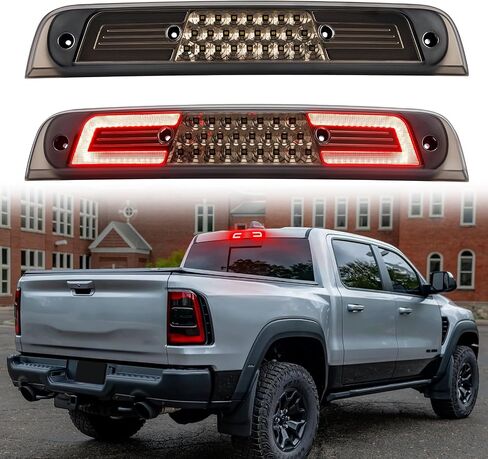 ضوء الفرامل الثالث LED متوافق مع 2019-2024 RAM 1500 ارتفاع جبل الفرامل الثالثة ضوء البضائع الأحمر الإسكان عدسة واضحة (ليس لنماذج الكاميرا أو الكلاسيكية in Kuwait