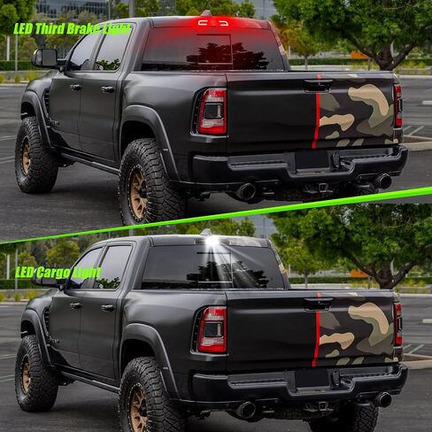 ضوء الفرامل الثالث LED متوافق مع 2019-2024 RAM 1500 ارتفاع جبل الفرامل الثالثة ضوء البضائع الأحمر الإسكان عدسة واضحة (ليس لنماذج الكاميرا أو الكلاسيكية in Kuwait