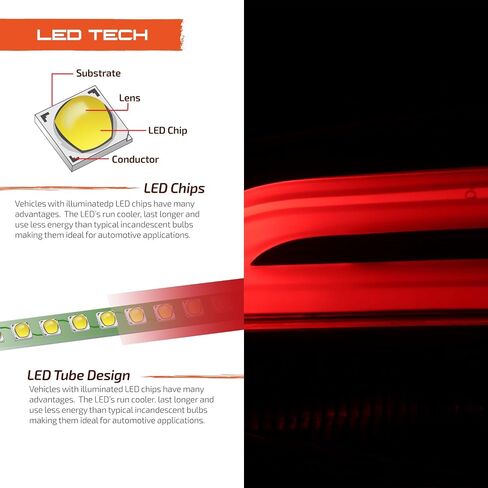 AKKON - Fit 2022 2023 2024 Chevy Equinox 22-24 LED ضوء خلفي داخلي مصباح فرامل خلفي طراز OE للركاب الجانب الأيمن بديل مباشر مجموعة عدسات حمراء شفافة in Kuwait
