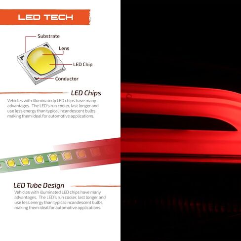 AKKON - Fit 2022 2023 2024 Chevy Equinox 22-24 LED ضوء خلفي داخلي مصباح فرامل خلفي طراز OE للركاب الجانب الأيمن بديل مباشر مجموعة عدسات حمراء شفافة in Saudi Arabia