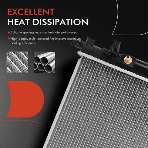A-Premium Engine Coolant Radiator with Transmission Oil Cooler Compatible with Subaru Impreza 2006-2007 H4 2.5L, Automatic Transmission, Replace# 45111FE080 in Saudi Arabia