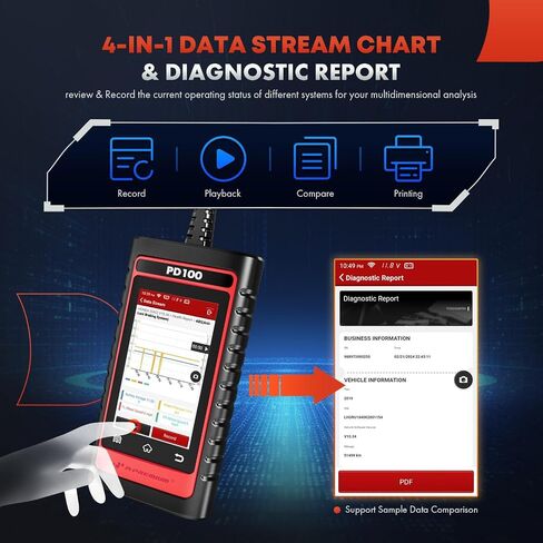 A-Premium 2024 PD100G لأداة تشخيص الماسح الضوئي OBD2 لنظام GM الكامل، أداة مسح ضوئي لقارئ الرمز ثنائي الاتجاه، مع إعادة ضبط كاملة/ترميز ECU/إعادة ضبط ABS للزيت/سجل البطارية/Fit Chevy GMC Buick Cadillac in Saudi Arabia