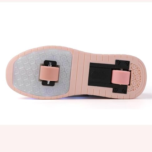 أحذية YUNICUS للأطفال المضيئة بإضاءة LED أحذية عجلة شحن USB أحذية تزلج دوارة أحذية رياضية للبنات والأولاد والأطفال أفضل هدية لعيد الميلاد والهالوين والكريسماس in Kuwait