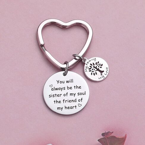 JIUSHUN Best Friend Keychain Sister Keyring Sibling Keychain Cousin Jewelry Friendship Gifts in Saudi Arabia
