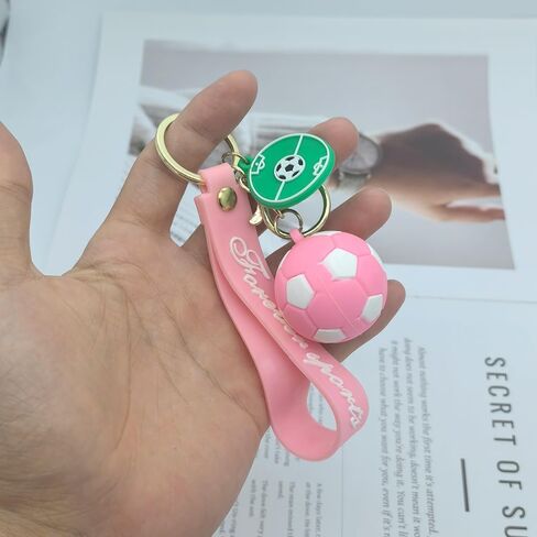 Soccer Keychain Sports Ball Key Chain Football KeyRings Gift for Boys Girls Men Women in Kuwait