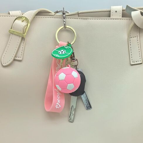 Soccer Keychain Sports Ball Key Chain Football KeyRings Gift for Boys Girls Men Women in Kuwait