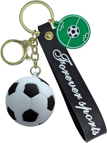 Soccer Keychain Sports Ball Key Chain Football KeyRings Gift for Boys Girls Men Women in Kuwait