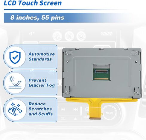Motoforti No.DJ080PA-01A شاشة LCD تعمل باللمس مقاس 8 بوصات محول رقمي زجاجي لسيارة شيفروليه 2015-2018 شاشة بديلة لراديو الملاحة GMC Yukon 2015-2018 No.DJ080PA-01G/DJ080EA-01N in Saudi Arabia