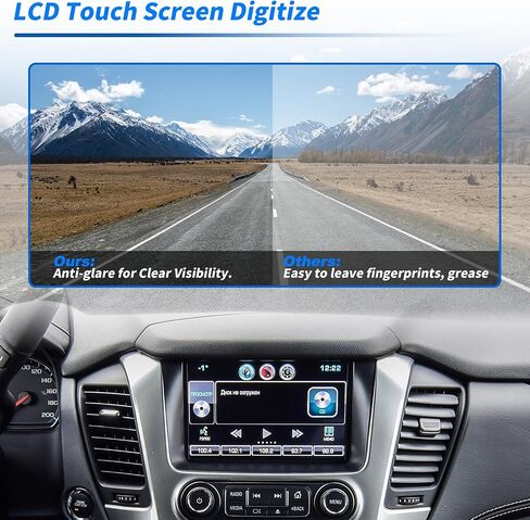 Motoforti No.DJ080PA-01A شاشة LCD تعمل باللمس مقاس 8 بوصات محول رقمي زجاجي لسيارة شيفروليه 2015-2018 شاشة بديلة لراديو الملاحة GMC Yukon 2015-2018 No.DJ080PA-01G/DJ080EA-01N in Saudi Arabia