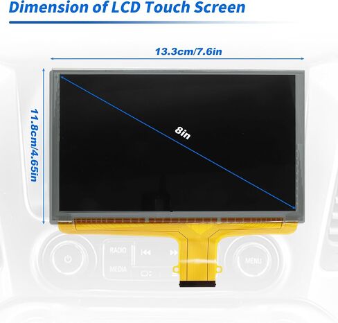 Motoforti No.DJ080PA-01A شاشة LCD تعمل باللمس مقاس 8 بوصات محول رقمي زجاجي لسيارة شيفروليه 2015-2018 شاشة بديلة لراديو الملاحة GMC Yukon 2015-2018 No.DJ080PA-01G/DJ080EA-01N in Saudi Arabia