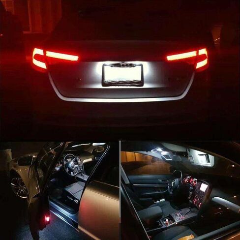 8Pcs LED Interior Map Dome Reading Trunk Light License Plate Bulb Kit, for Kia Sonet 2020 2021 2022 2023 2024 Accessories in Saudi Arabia