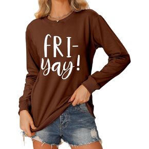 سويت شيرت مدرسي للسيدات، قميص مدرسي Happy Friyay، سويت شيرت الجمعة وعطلة نهاية الأسبوع للعودة إلى المدرسة in Saudi Arabia