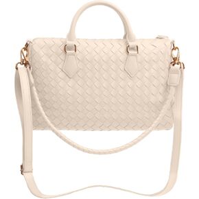 Woven Tote Bag for Women Purse Shoulder Handbags Crossbody Top Handle Hobo Bags Weave Vegan Leather Travel Lightweight Zipper in Saudi Arabia