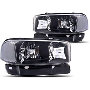 Torchbeam Headlight Assembly, Replacement for Terrain 2016-2017, Bumper Headlamp Black Housing Amber Reflector in Kuwait