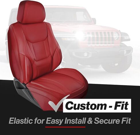 أغطية مقاعد السيارة المخصصة من Coverland متوافقة مع مقعد المقعد الأمامي GMC Yukon 2007-14 الصف الثاني - غطاء مقاوم للماء من الجلد الفاخر غير قابل للانزلاق وواقي داخلي مناسب [المقعد الأمامي أسود] in Kuwait