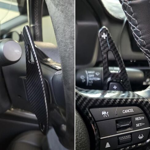 تمديد عجلة القيادة من ألياف الكربون متوافق مع Honda Civic Accord CR-V Pilot 2023 2024 2025 ملحقات غطاء ممتد لمجداف ناقل الحركة in Kuwait