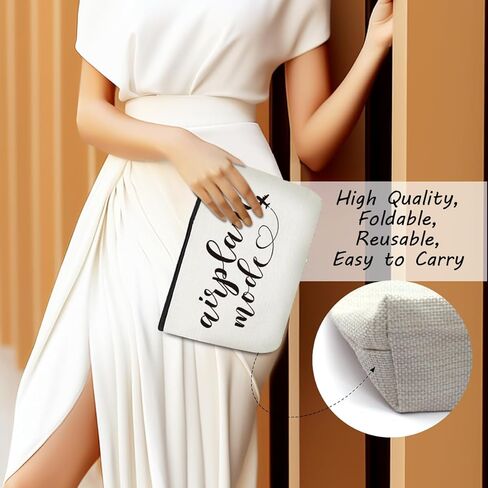 Funny Travel Gifts for Women Makeup Bag Travel Essentials Cosmetic Bags Toiletry Bag Flight Vacation Gifts for Sister Mom Travelers Girls Trip Birthday Mothers Day Anniversary in Kuwait