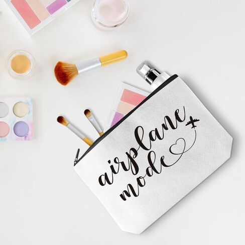 Funny Travel Gifts for Women Makeup Bag Travel Essentials Cosmetic Bags Toiletry Bag Flight Vacation Gifts for Sister Mom Travelers Girls Trip Birthday Mothers Day Anniversary in Kuwait