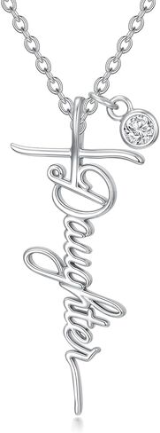 Sister Cross Necklace with Birthstone 925 Sterling Silver Birth Stone Sister Initial Pendant Necklace Cross Sister Birthstone Jewelry Gifts for Women in Saudi Arabia