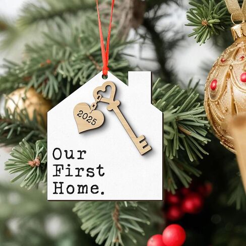Housewarming Gifts New Home, New Home Ornament 2025 Gift Idea, First House Ornament 2025, First House Gifts for Owners, Men, Women, Housewarming Christmas Keepsake (New Home4) in Saudi Arabia