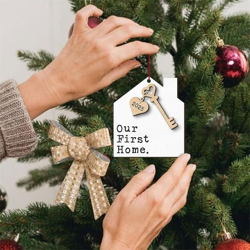 Housewarming Gifts New Home, New Home Ornament 2025 Gift Idea, First House Ornament 2025, First House Gifts for Owners, Men, Women, Housewarming Christmas Keepsake (New Home4) in Saudi Arabia