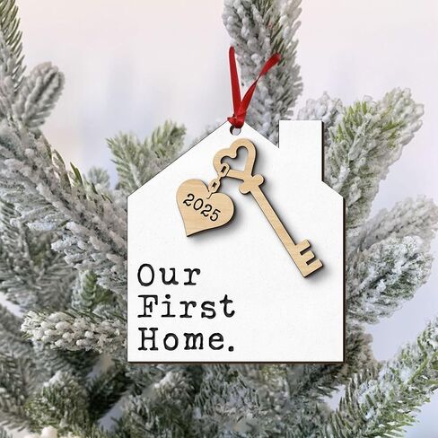 Housewarming Gifts New Home, New Home Ornament 2025 Gift Idea, First House Ornament 2025, First House Gifts for Owners, Men, Women, Housewarming Christmas Keepsake (New Home4) in Saudi Arabia