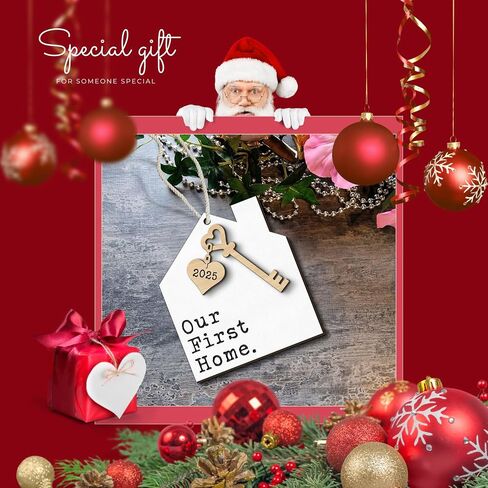 Housewarming Gifts New Home, New Home Ornament 2025 Gift Idea, First House Ornament 2025, First House Gifts for Owners, Men, Women, Housewarming Christmas Keepsake (New Home4) in Saudi Arabia