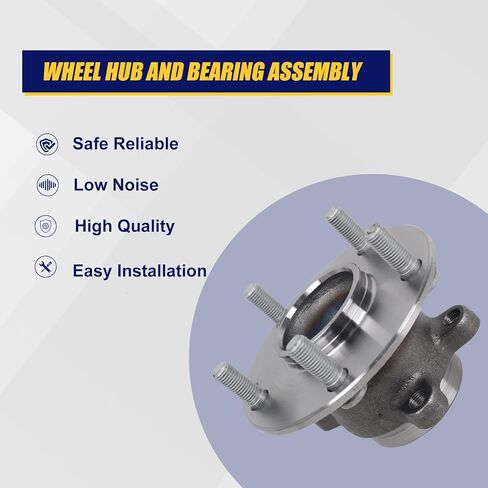 KUSATEC 512570 2pcs Rear Wheel Bearing and Hub Assembly Compatible with 2016-2021 Honda Civic, 2019-2022 Insight, 5 Lug Bolts w/ABS in Saudi Arabia