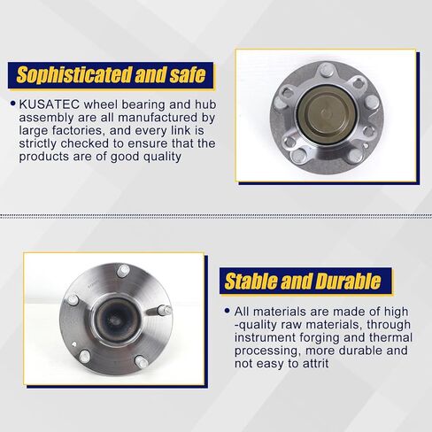 KUSATEC 512570 2pcs Rear Wheel Bearing and Hub Assembly Compatible with 2016-2021 Honda Civic, 2019-2022 Insight, 5 Lug Bolts w/ABS in Saudi Arabia