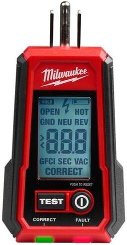 Milwaukee Electric - GFCI Receptacle Tester W/LCD in Saudi Arabia