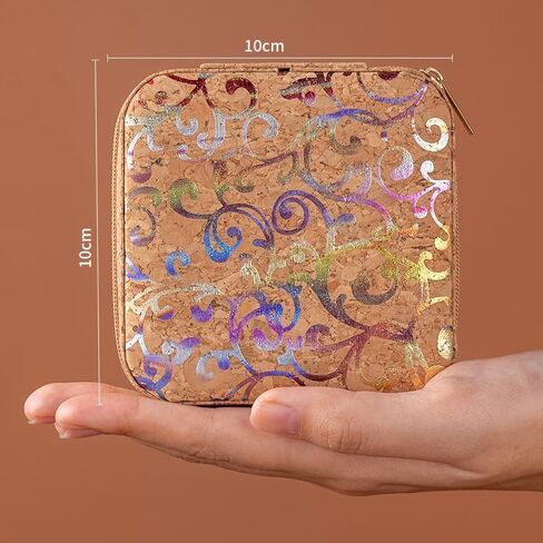 صندوق المجوهرات، منظم المجوهرات، حقيبة تخزين كلاسيكية محمولة صغيرة للمجوهرات، حقيبة سفر للفتيات والنساء، حلق، قلادة، خواتم، أساور، عباد الشمس in Kuwait