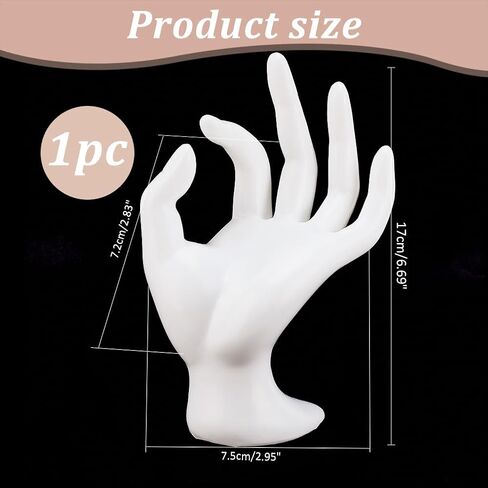 PH PandaHall White Jewelry Display Holder Stand OK Shaped Hand Ring Holder Jewelry Organizer Holder Jewelry Stand Watch Stand Jewelry Showcase Display for Home Organization Shows, 6.7inch in Saudi Arabia