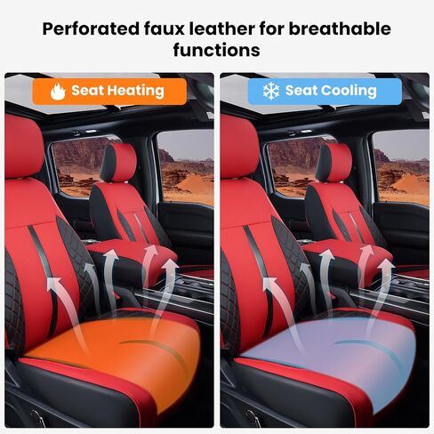 for Ford F150 Seat Covers 2015-2023 2024, Truck Seat Covers for Ford F150 Accessories SuperCrew/CrewCab (XL/XLT) Black, Full Set in Saudi Arabia
