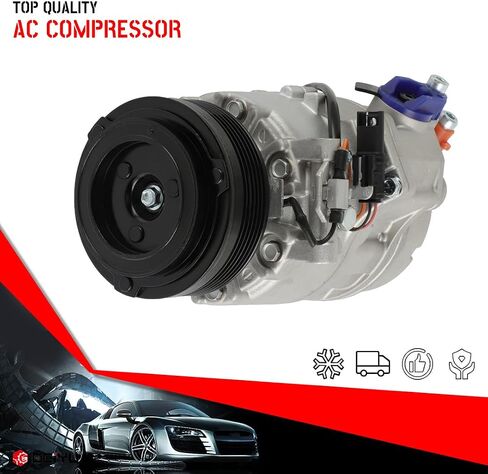 cciyu AC Compressor for BMW X5 3.0L 2007 2008 2009-2010,Air Conditioning Compressor with Clutch 6 Grooves 64529185142 in Saudi Arabia