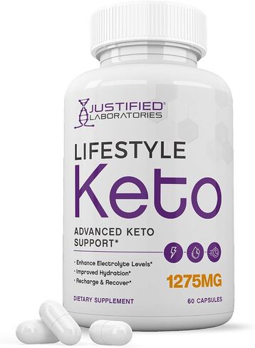 (2 Pack) Lifestyle Keto Pills 1275MG New & Improved Formula Contains Apple Cider Vinegar Extra Virgin Olive Oil Powder Green Tea Leaf 120 Capsules in Kuwait