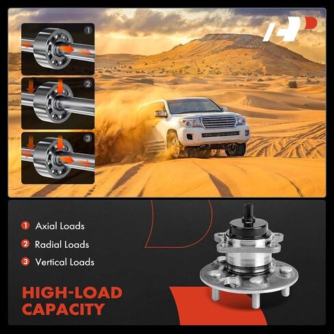 A-Premium 2 × محمل العجلة الخلفية ومجموعة المحور مع ABS و5 عروة متوافقة مع Scion xB 2008-2015 in Saudi Arabia