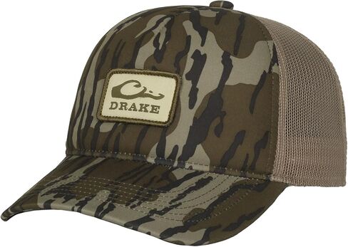 Drake Waterfowl Men's Foam Trucker Logo DW0202 Hunting Camo Breathable Mesh Back Cap w/Rear Snap Closure & Front Logo, OSFM in Saudi Arabia