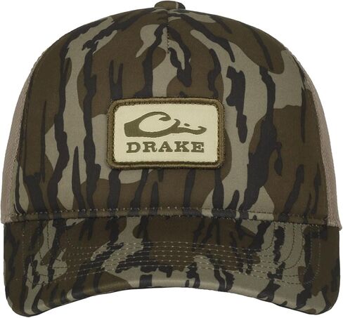 Drake Waterfowl Men's Foam Trucker Logo DW0202 Hunting Camo Breathable Mesh Back Cap w/Rear Snap Closure & Front Logo, OSFM in Saudi Arabia