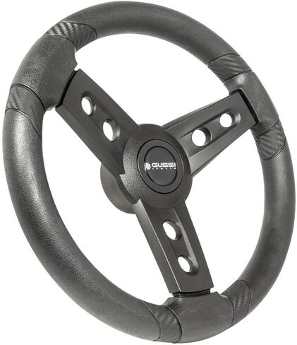Gussi Italia Lugana Black Premium Italian-Made Steering Wheel for Golf Carts - No Hub Adapter Required in Saudi Arabia