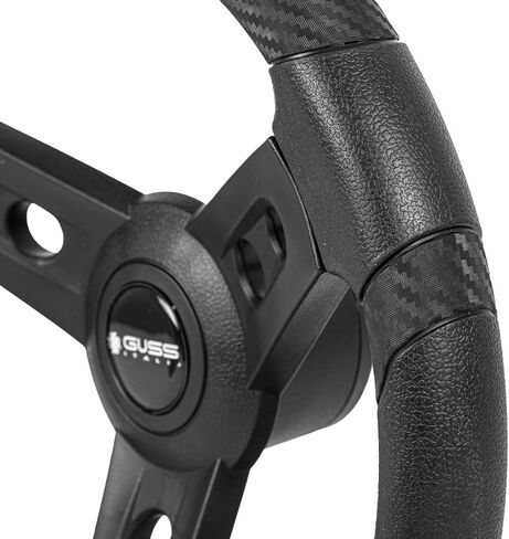 Gussi Italia Lugana Black Premium Italian-Made Steering Wheel for Golf Carts - No Hub Adapter Required in Saudi Arabia