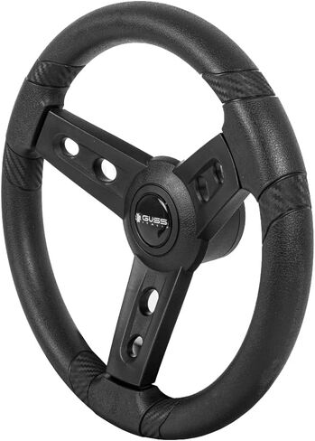 Gussi Italia Lugana Black Premium Italian-Made Steering Wheel for Golf Carts - No Hub Adapter Required in Saudi Arabia