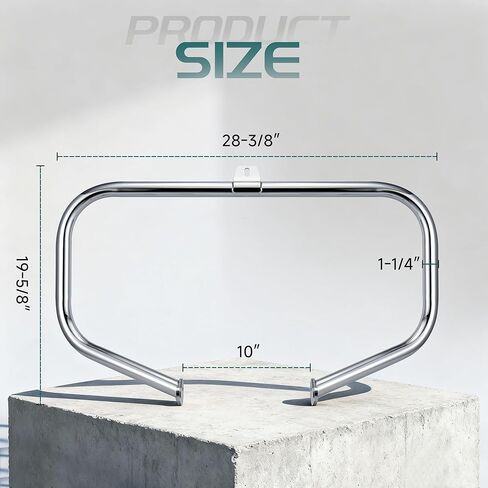 MoKitDora Softail Engine Guard Highway Crash Bar 1.25 سم سمين لـ Harley 2000-2017 FL Heritage Softail Classic Deluxe Fat Boy FLSTF نماذج، كروم in Kuwait