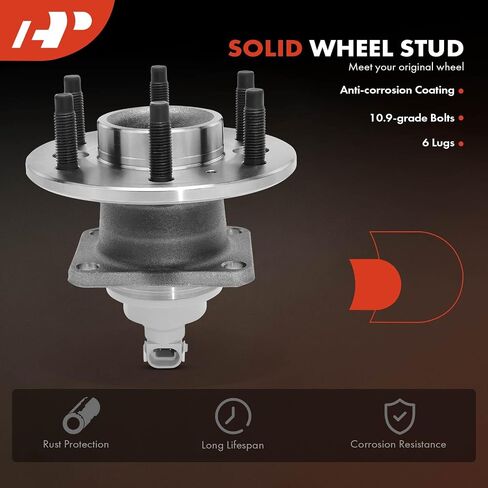 A-Premium 2 x Rear Wheel Bearing and Hub Assembly with ABS & 6-Lug Compatible with Chevy Uplander 2006-2009 & Buick Terraza 2006-2007 & Pontiac Montana 2006-2009 & Saturn Relay, FWD in Saudi Arabia
