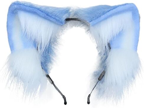 Handmade Faux Fur Cat Ears Headband Furry Ears Animal Cosplay Costume Party Headwear for Halloween in Saudi Arabia