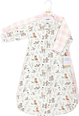 Hudson Baby Unisex Baby Cotton Long-Sleeve Wearable Sleeping Bag, Sack, Blanket, Mixed Daisy, 12-18 Months in Kuwait