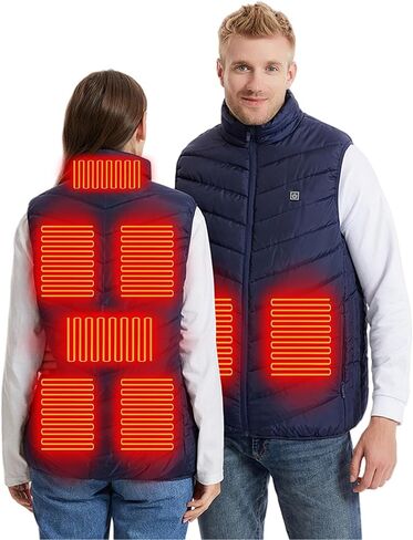 Heated Vest for Men Women Lightweight Quilted Sleeveless Heated Jacket Winter Plus Size Unisex Warm Vests Jackets in Kuwait