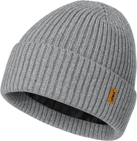 ATNKE Winter Beanie for Men Women, Unisex Thick Stocking Knit Cuffed Skull Cap Soft Warm Fleece Lined Ski Beanies Hat in Saudi Arabia