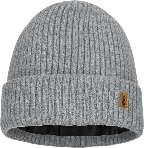 ATNKE Winter Beanie for Men Women, Unisex Thick Stocking Knit Cuffed Skull Cap Soft Warm Fleece Lined Ski Beanies Hat in Saudi Arabia