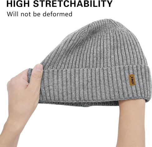 ATNKE Winter Beanie for Men Women, Unisex Thick Stocking Knit Cuffed Skull Cap Soft Warm Fleece Lined Ski Beanies Hat in Saudi Arabia
